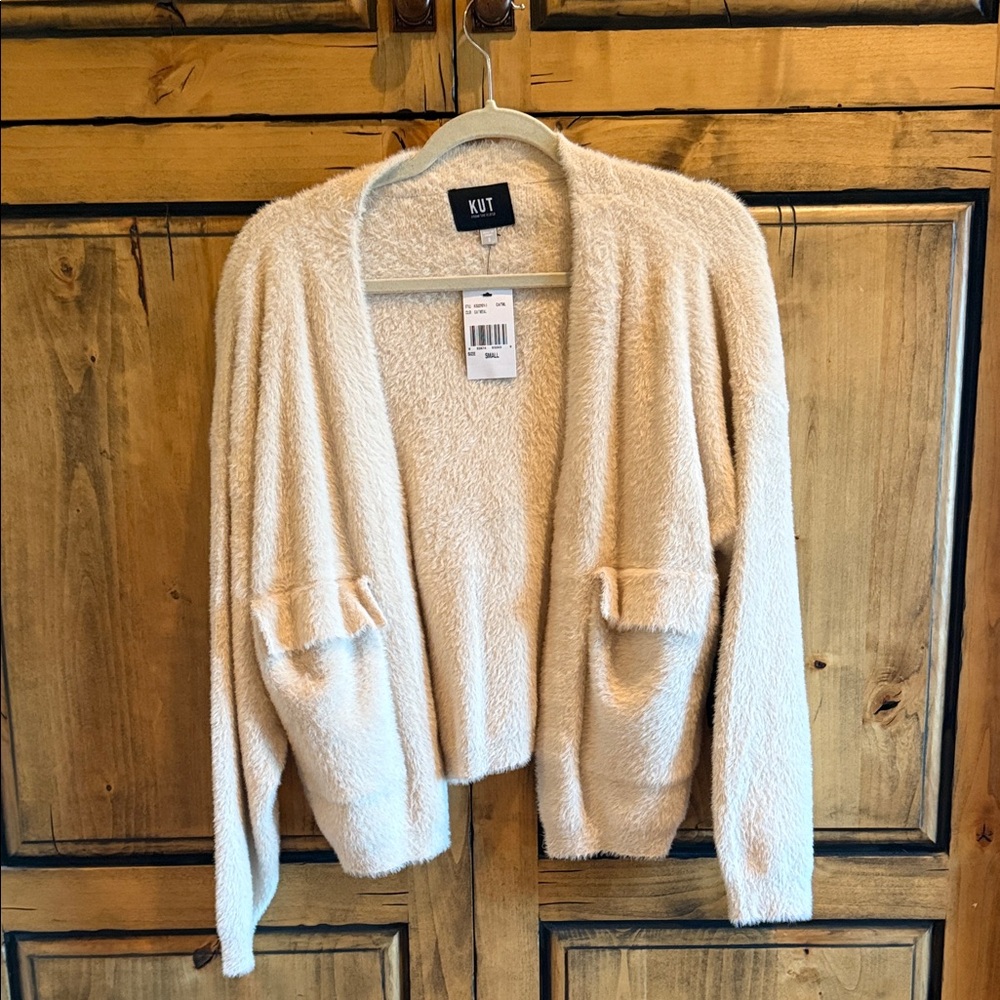 Kut from the Kloth Oatmeal Fuzzy Cardigan